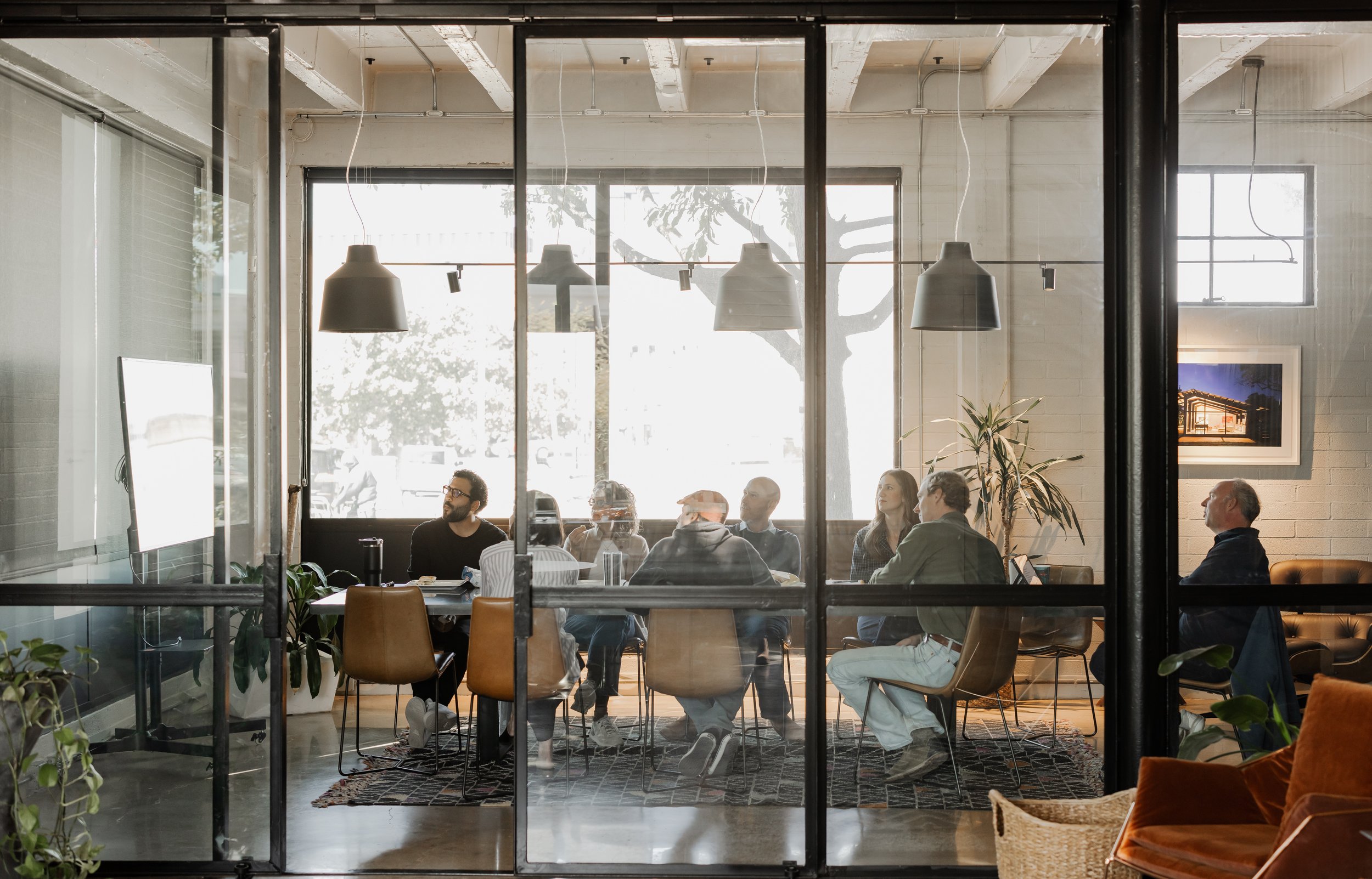 Conference room meeting space at 500 Sixth coworking space in San Antonio
