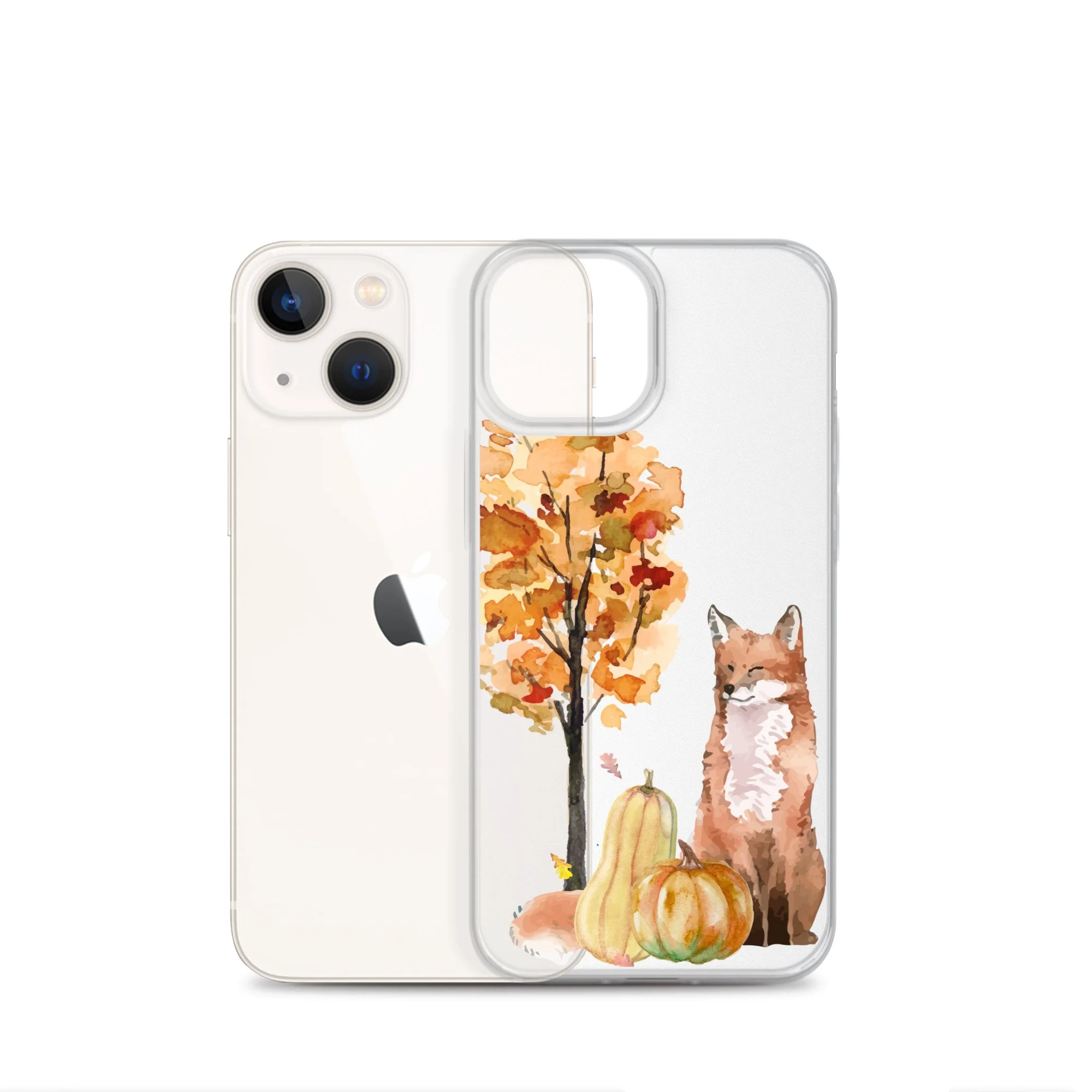 Red Fox Fall - Clear Case for iPhone