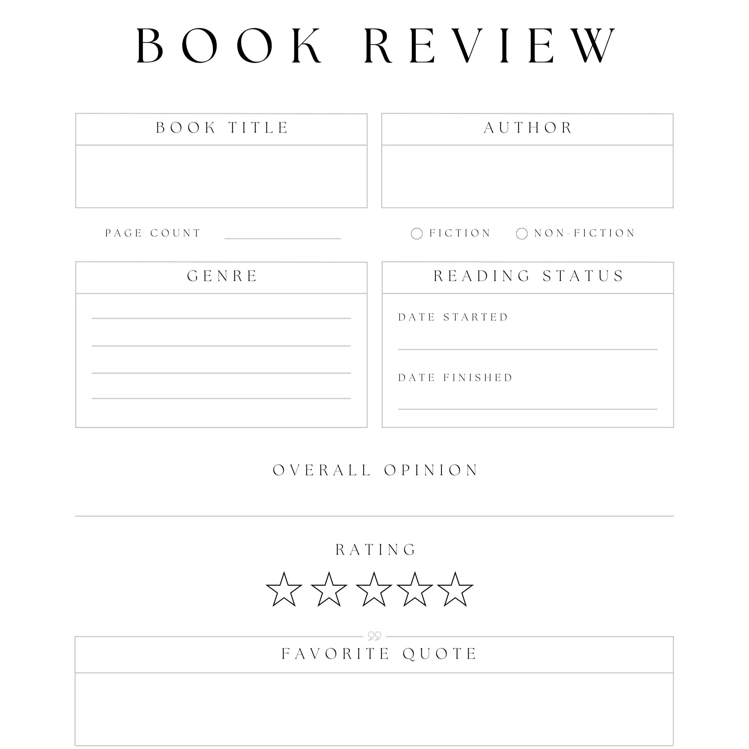 Free Reading Log ~ for Avid Readers!