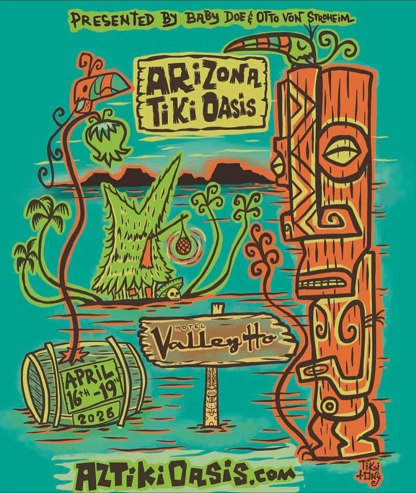 This years Arizona Tiki Oasis artist is.... Tiki tOny! OMG so fantabulous, right?!

Tiki tOny has been making art and carving Tikis for over 25 years and has shared his wares at Tiki Oasis as a vendor since 2003. Based in Ventura County California he