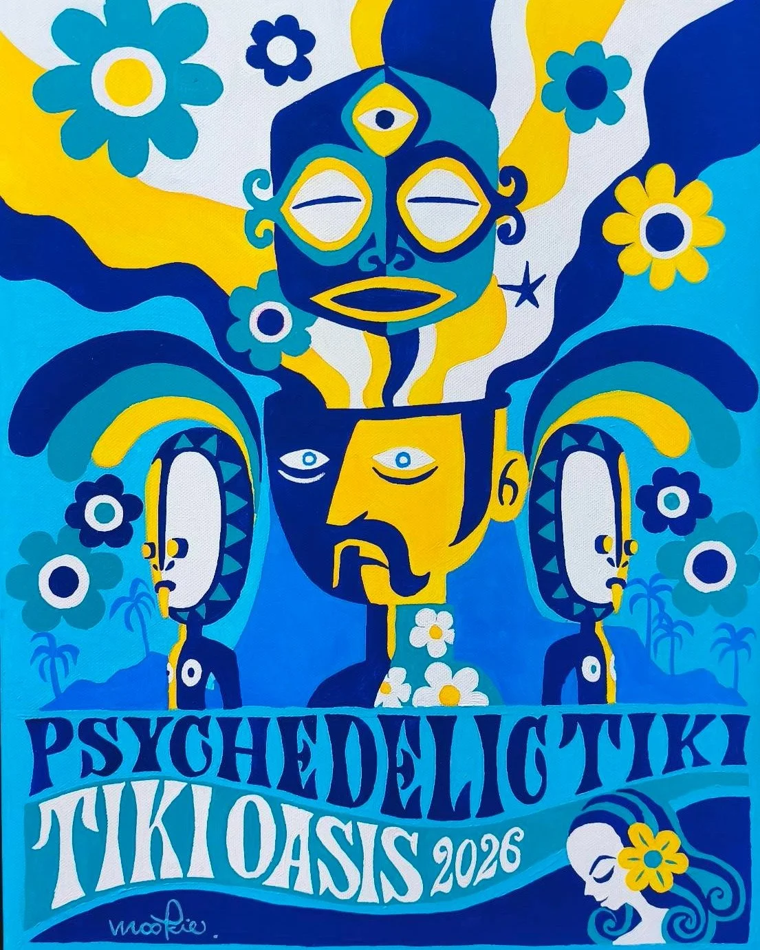 17th Annual Tiki Oasis Art Exhibition
Curated by Baby Doe &amp; Featuring over 60 top Tiki Artists! 
The exhibit will be open to the public all weekend August 5th-9th at the Town and Country Resort, San Diego

🍍🍄 Featuring over 60 artists this time