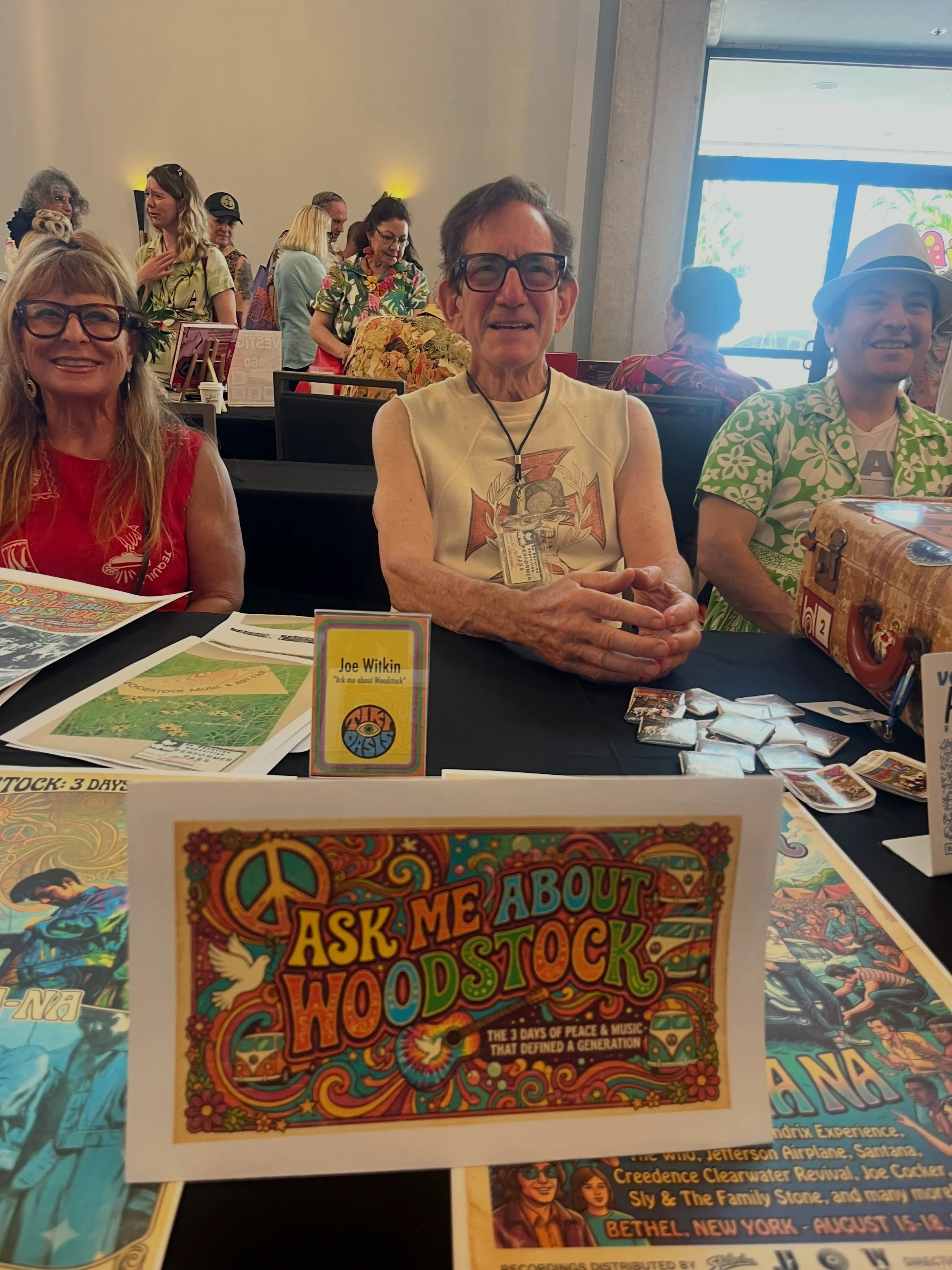 You never know who you run into at Tiki Oasis like say, Joe Witkin, founding member of Sha Na Na and performer at Woodstock Aug 18, 1969.