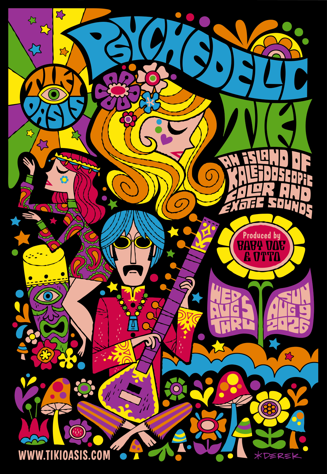 Tiki Oasis San Diego 2026 Poster by Derek Yaniger