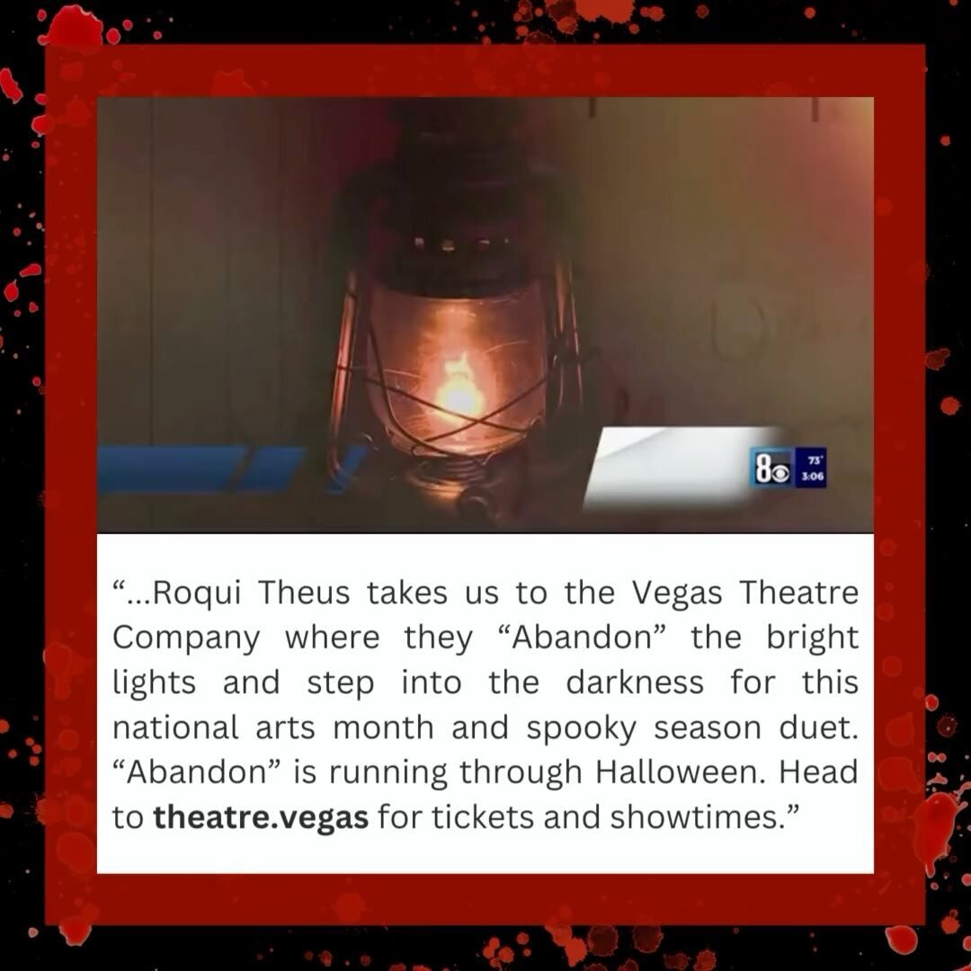 A massive shoutout to @8newsnow for spotlighting ABANDON &ndash; the Halloween show that&rsquo;s not for the faint-hearted! Inspired by the dark genius of the Marquis de Sade, it&rsquo;s a spine-chilling, disturbing, R-rated experience you won&rsquo;