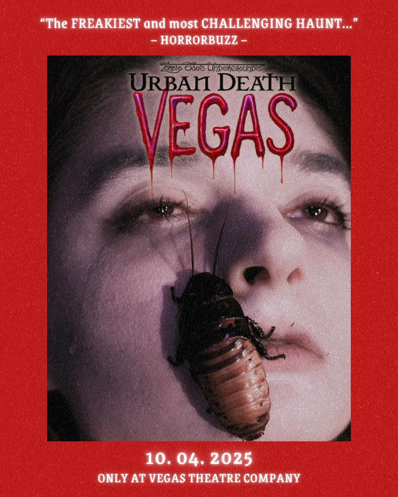 This weekend, the wait is over. 🕷️
Urban Death: Vegas opens for previews on October 4th&mdash;bringing one of the scariest haunts in the country straight to the desert. Get your tickets at a reduced price. THIS WEEK ONLY!

Don&rsquo;t miss your chan