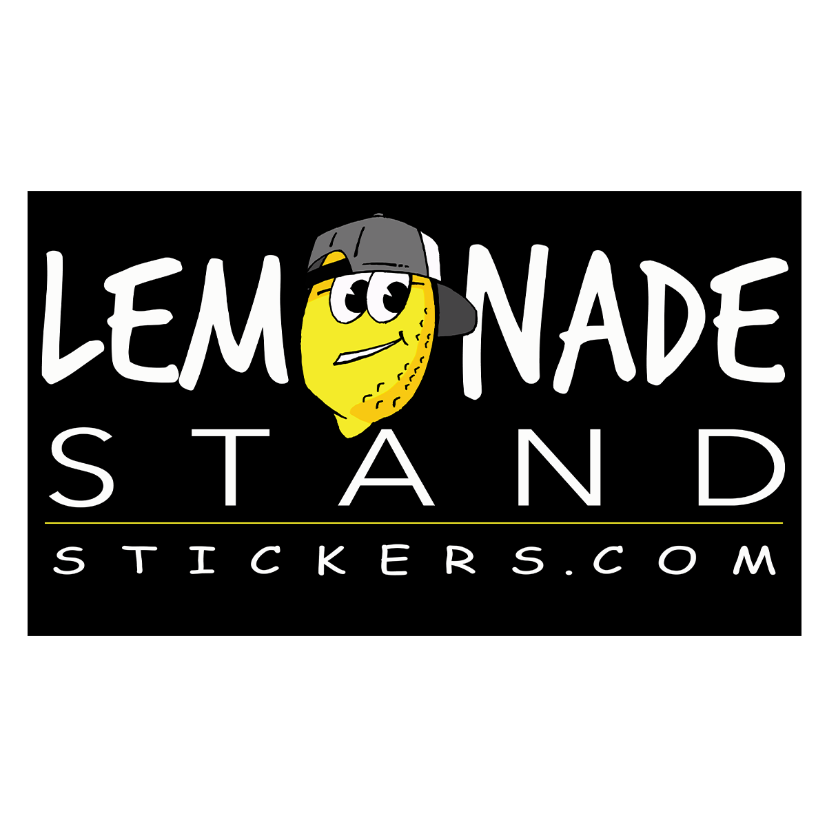 Square Lemonade Stand Stickers Logo