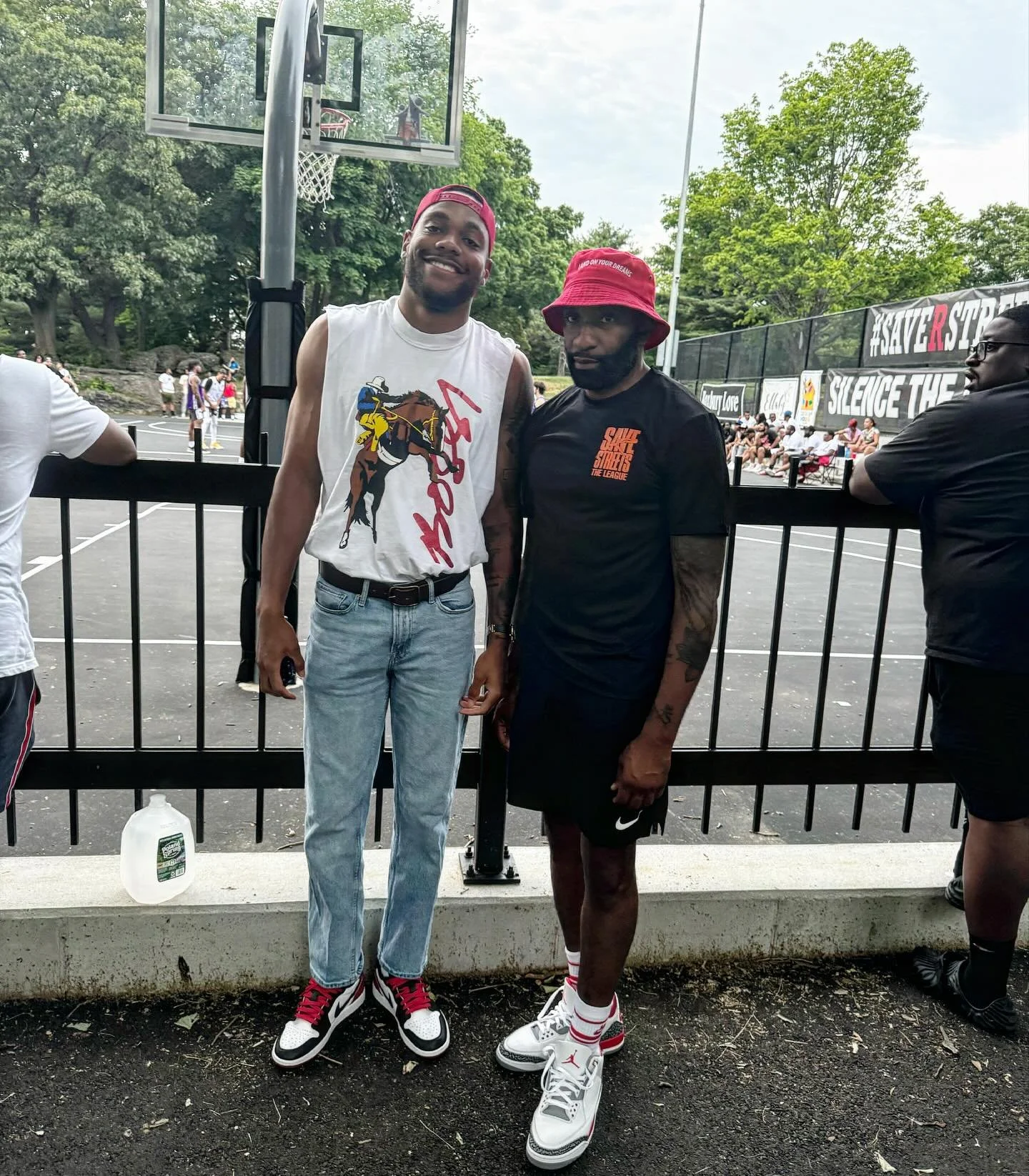 NBA Champion Bruce Brown at Save R Streets League Opening Night