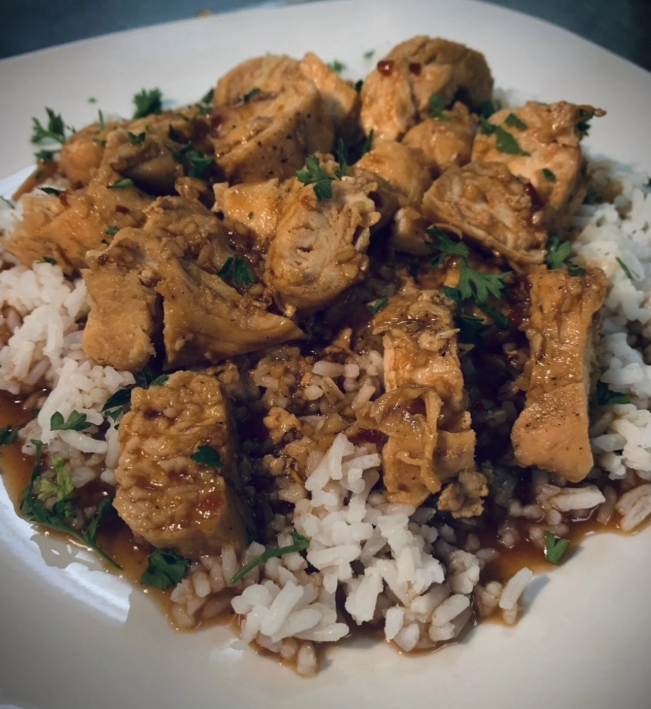 Bourbon Chicken Dinner