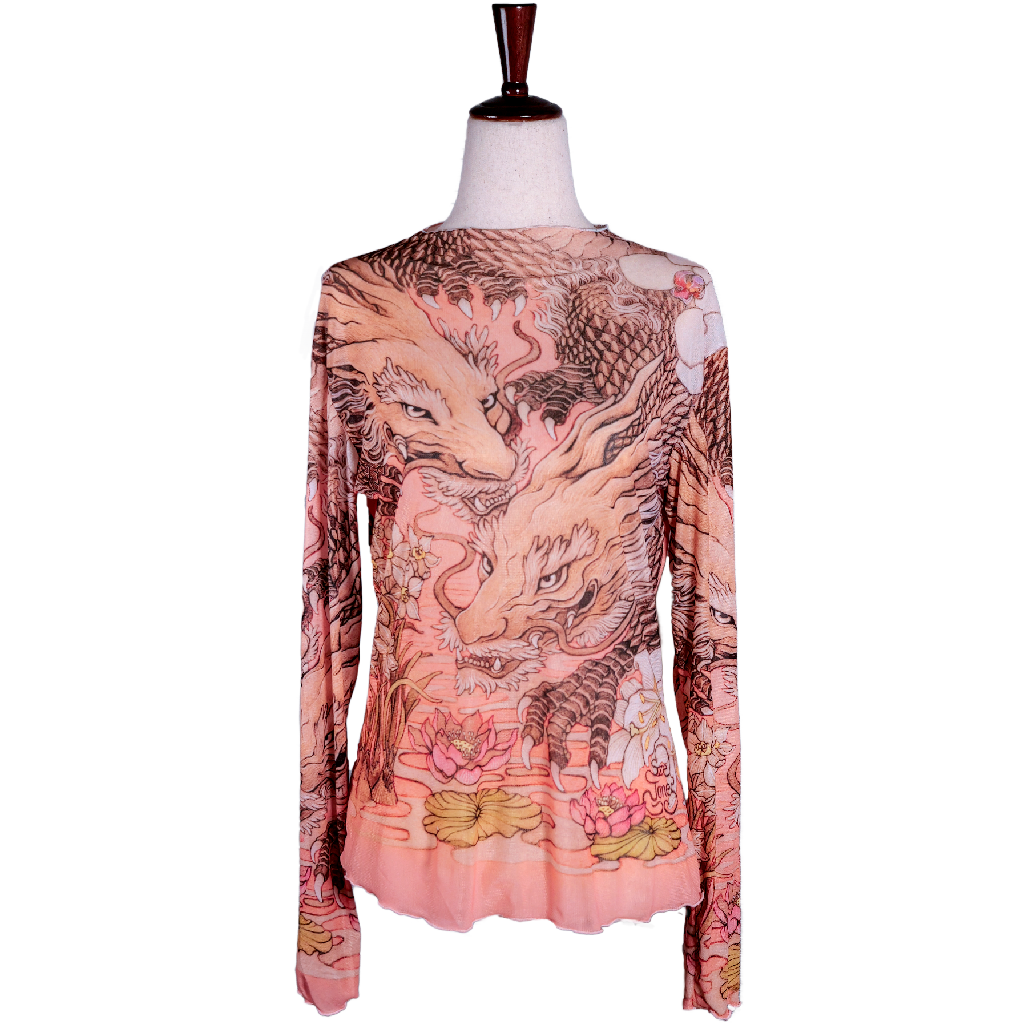Wood Dragons Sheer Blouse
