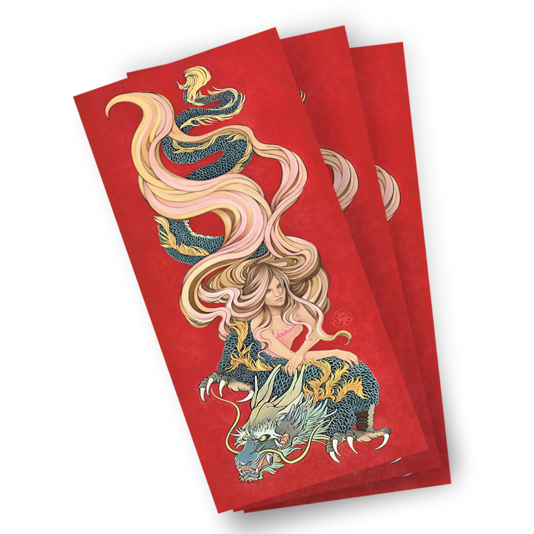 Dragon Conquer Notecard | Bookmark