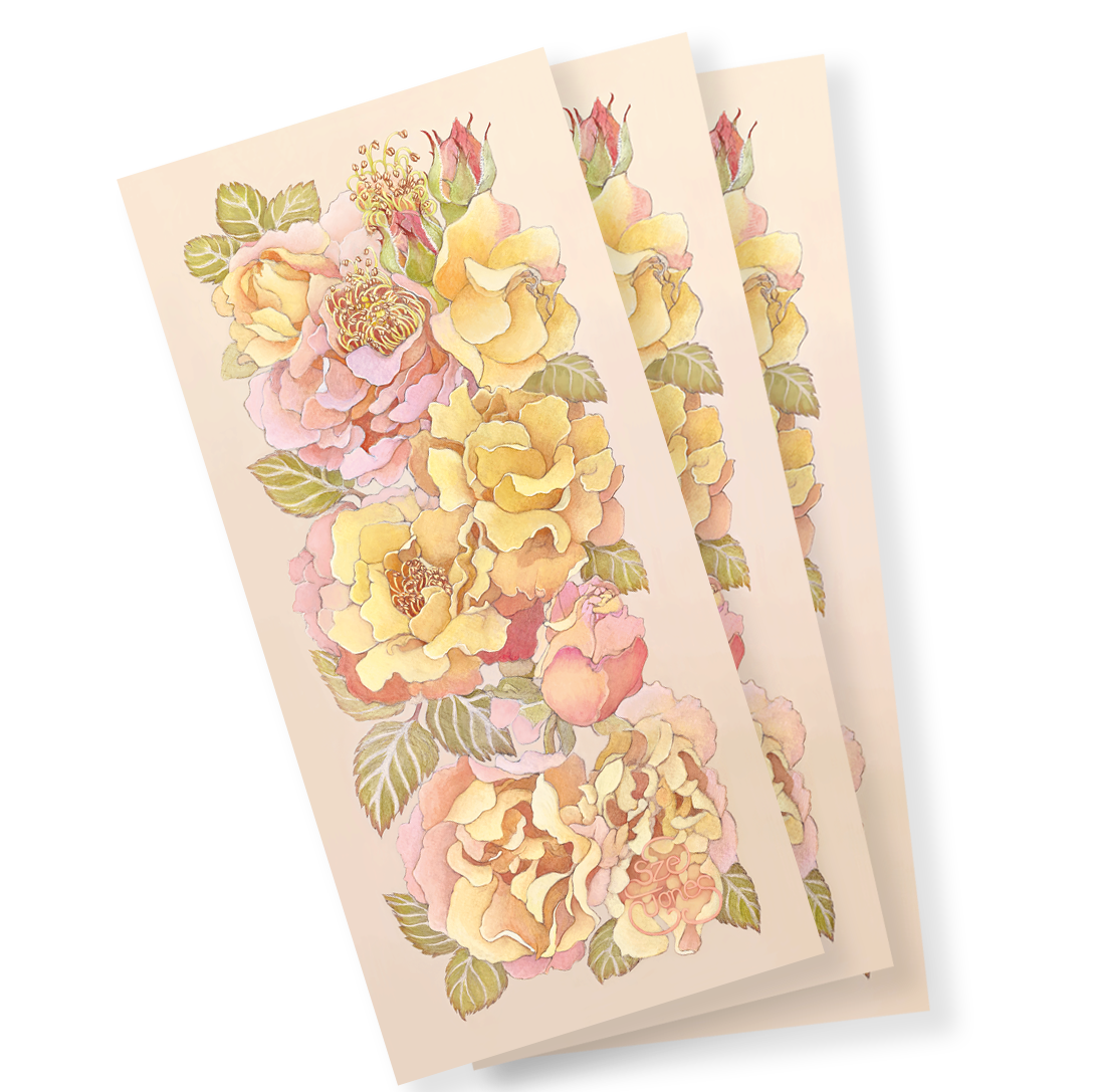 Yellow Rose Notecard | Bookmark