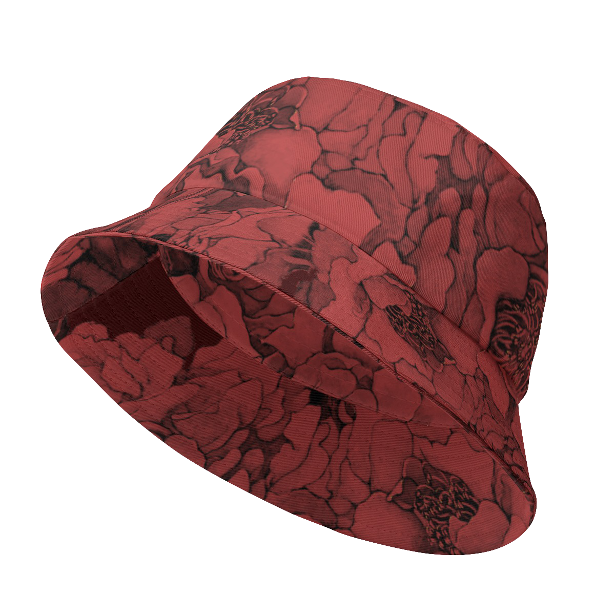 Crimson Rose Double Sided Bucket Hat