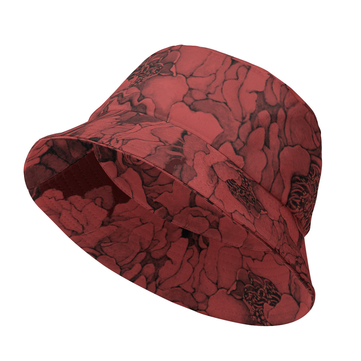Crimson Rose Double Sided Bucket Hat