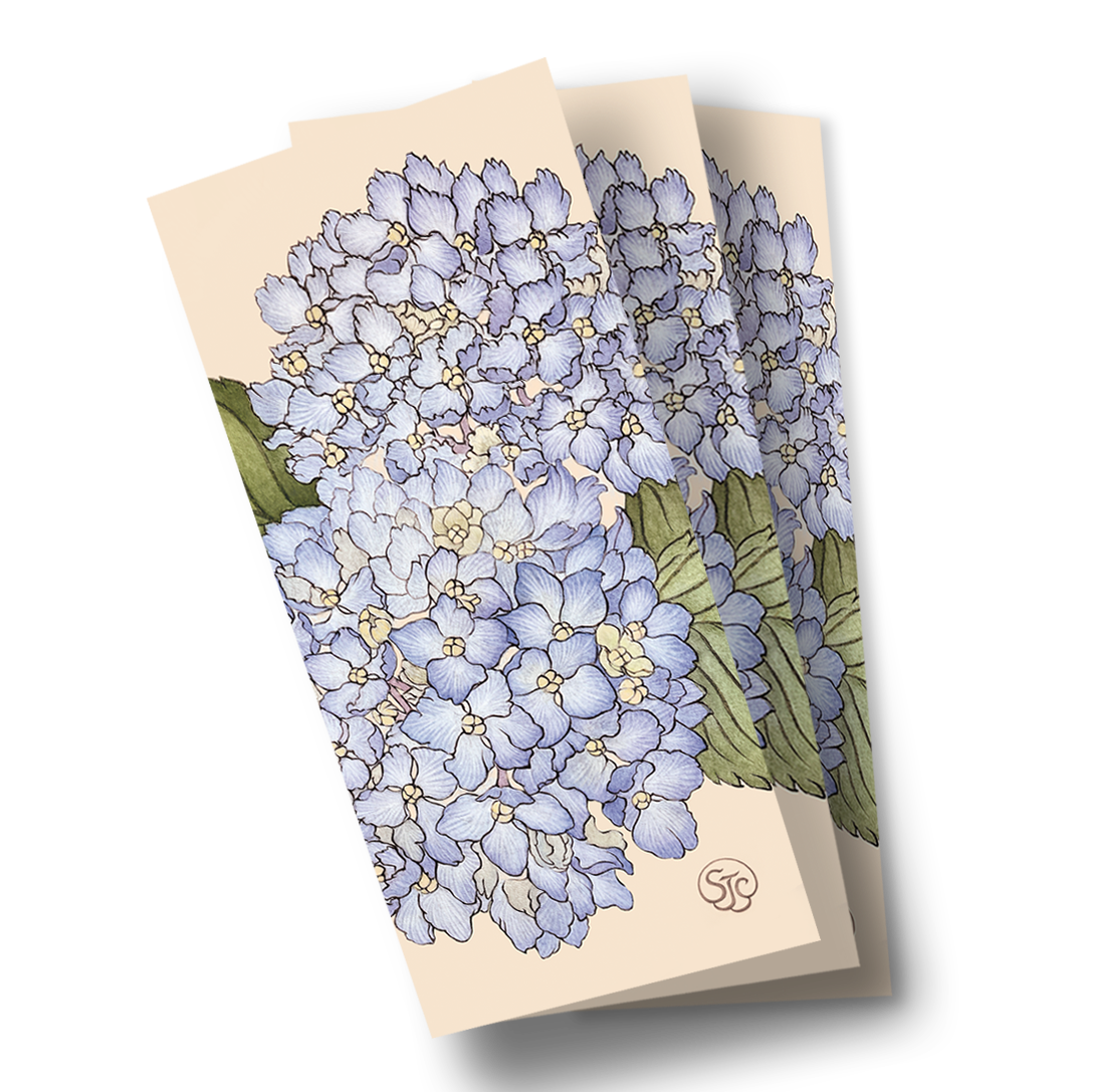 Blue Hydrangea Notecard | Bookmark