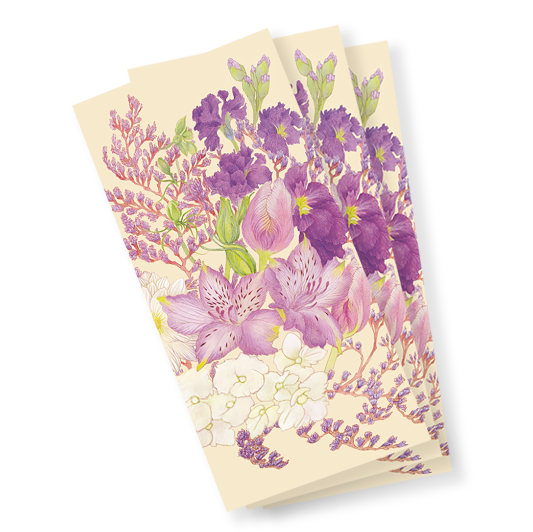 Purple Blooms Notecard | Bookmark