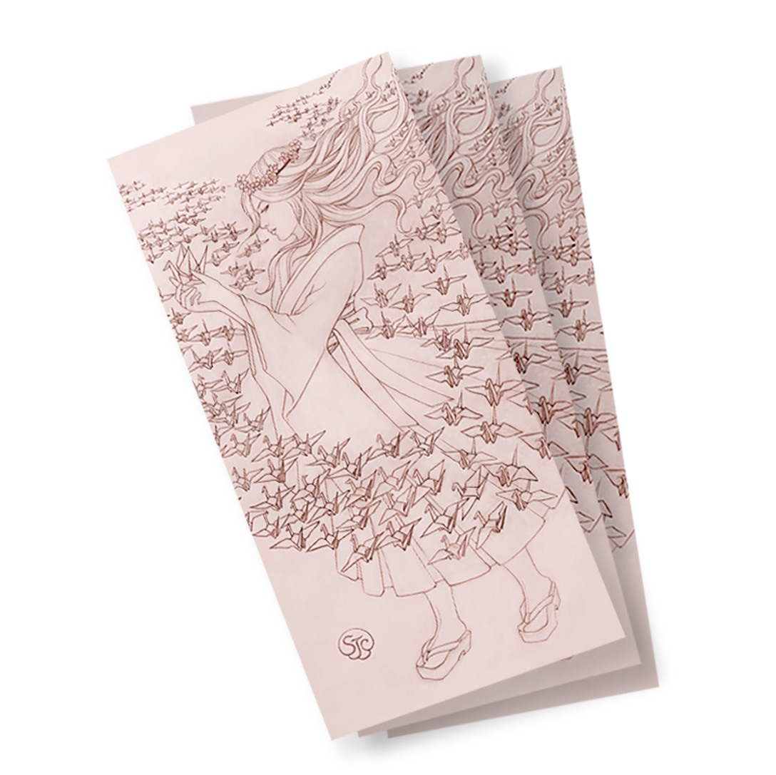 Thousand Cranes Notecard | Bookmark