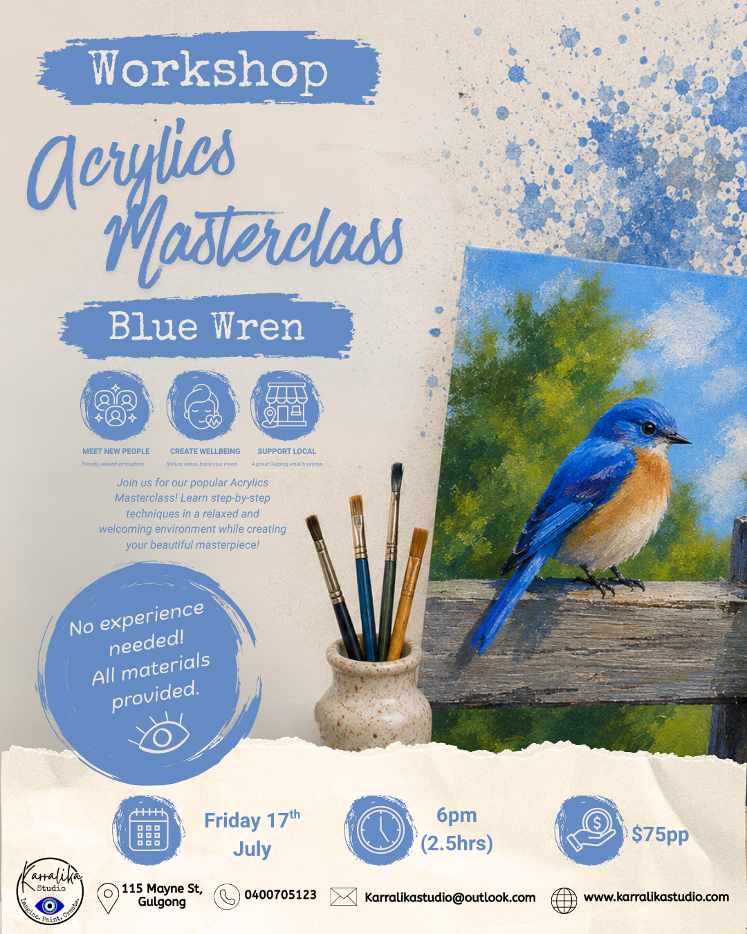 Acrylics Masterclass Friday 17th July 6pm