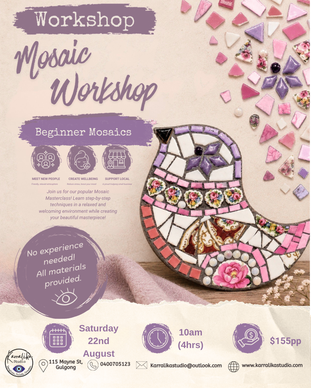 Teacup Mosaic Workshop - Saturday 22nd August 10am