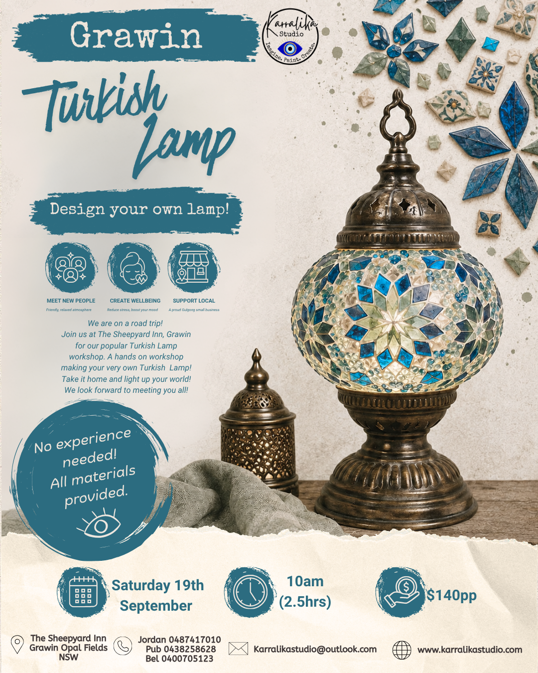 Grawin Turkish Lamp Workshop - Saturday 19th September 10am