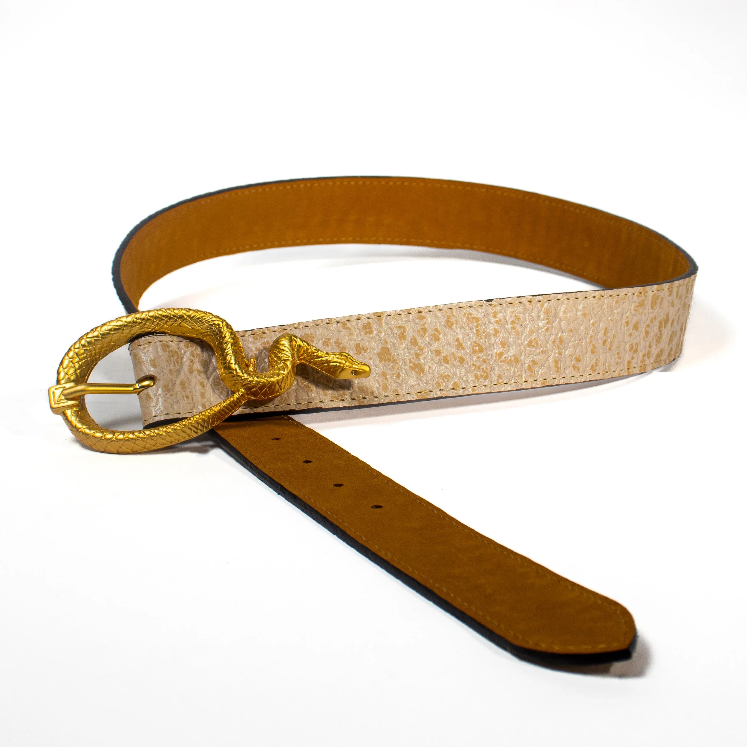 Cinto doble vista - Miel/Hueso elefante