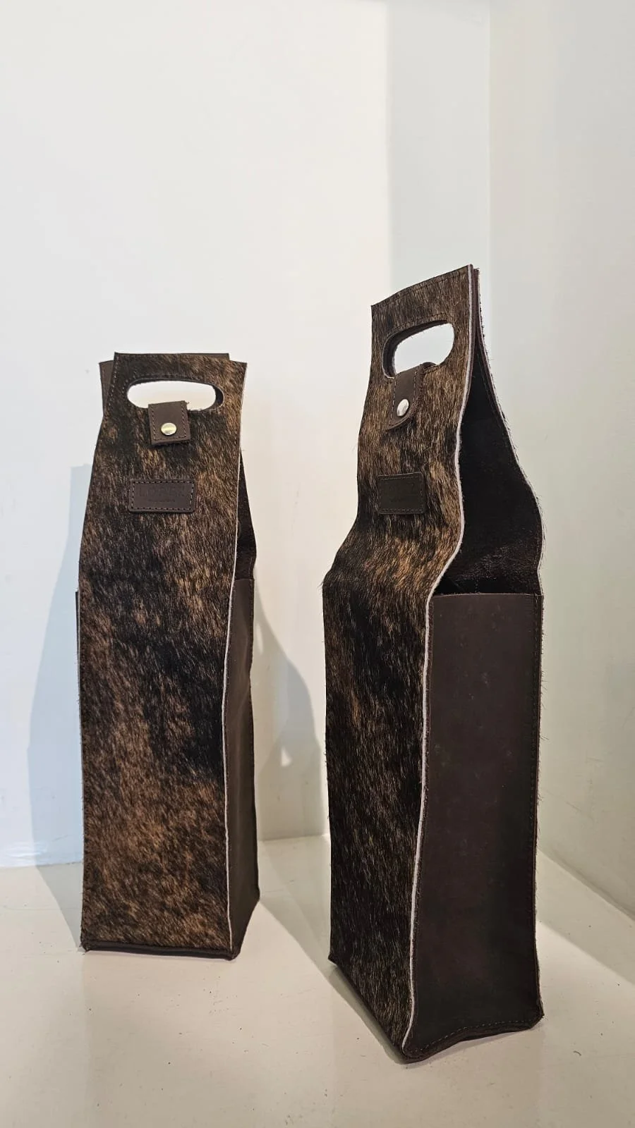 Porta vinos sencillo - Café jaspeado - Pelo