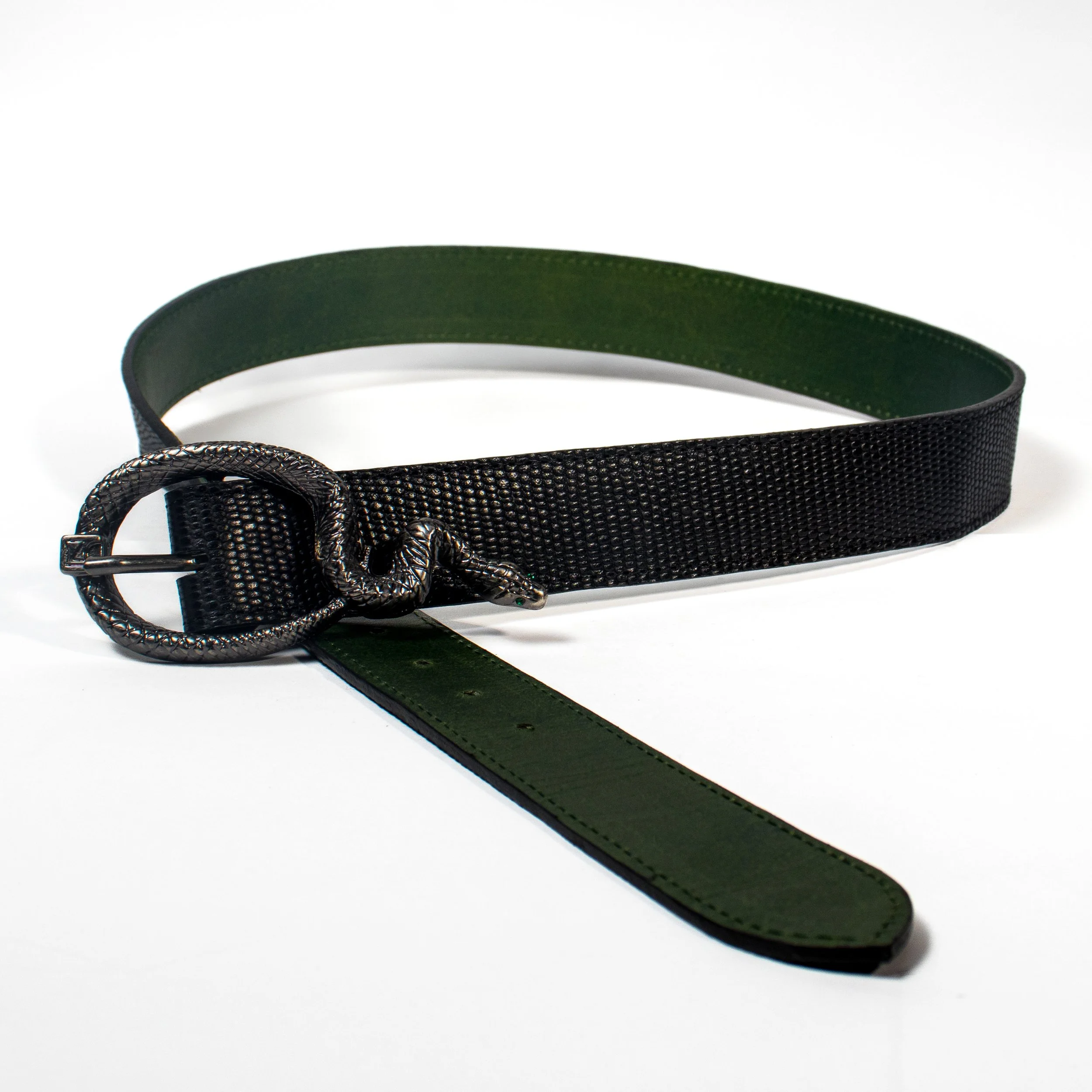 Cinto doble vista - Verde/Negro Mantarraya