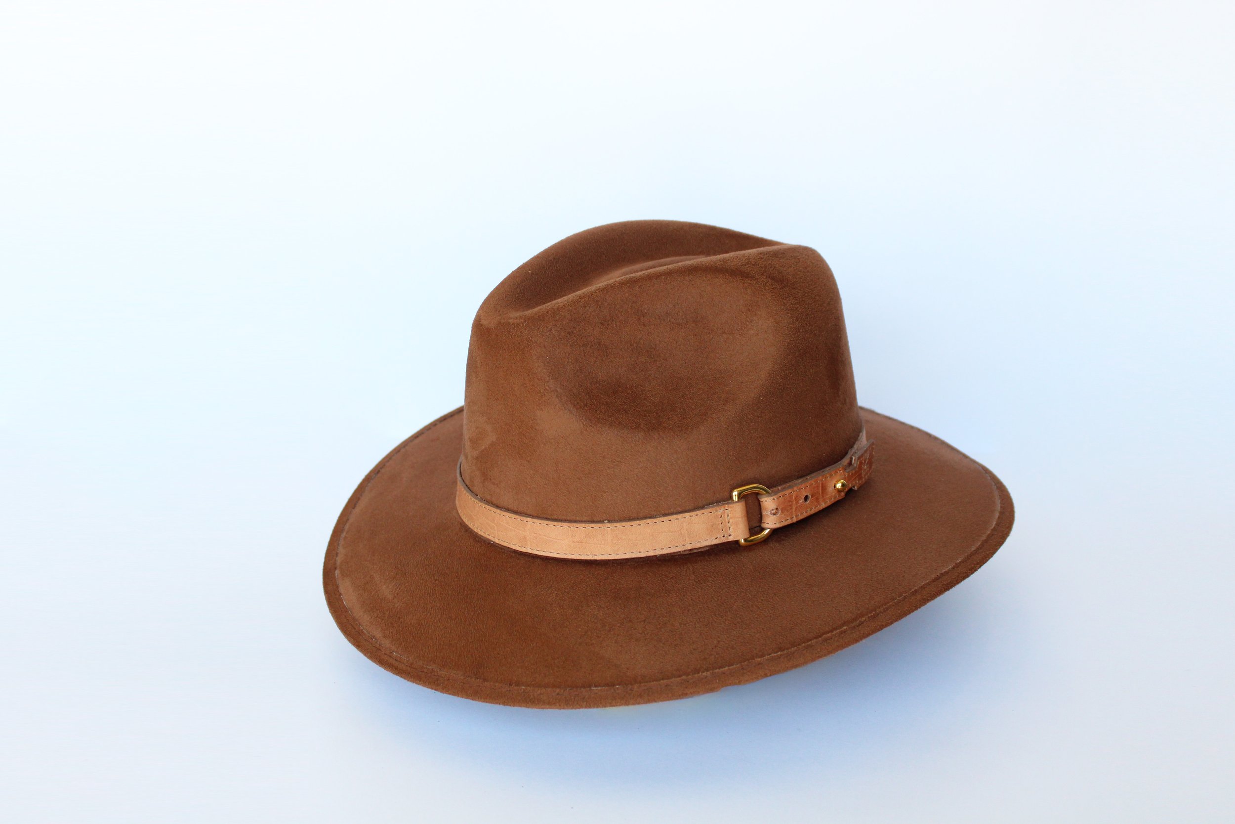 Sombrero clásico gamuza - Tabaco