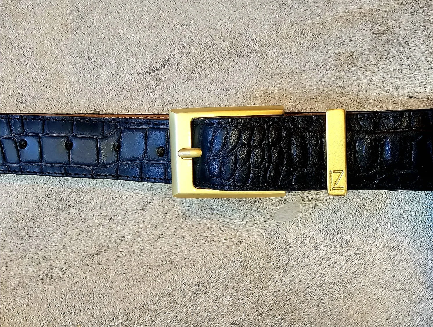 Cinto venti negro cocodrilo