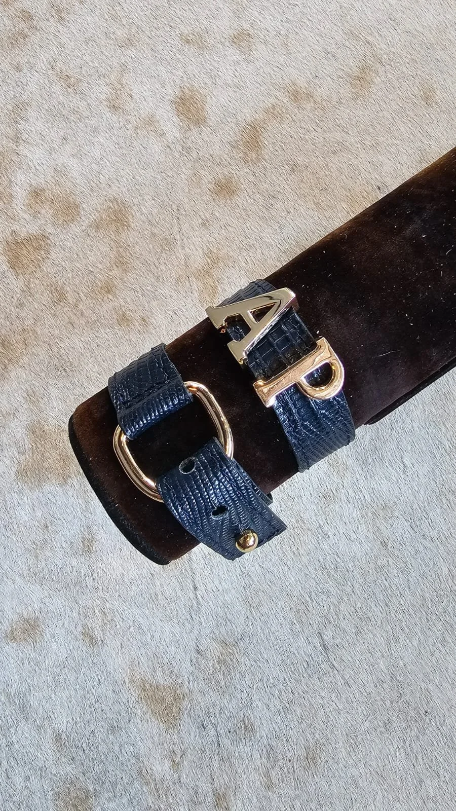 Pulsera de Piel Ajustable - Azul lizard