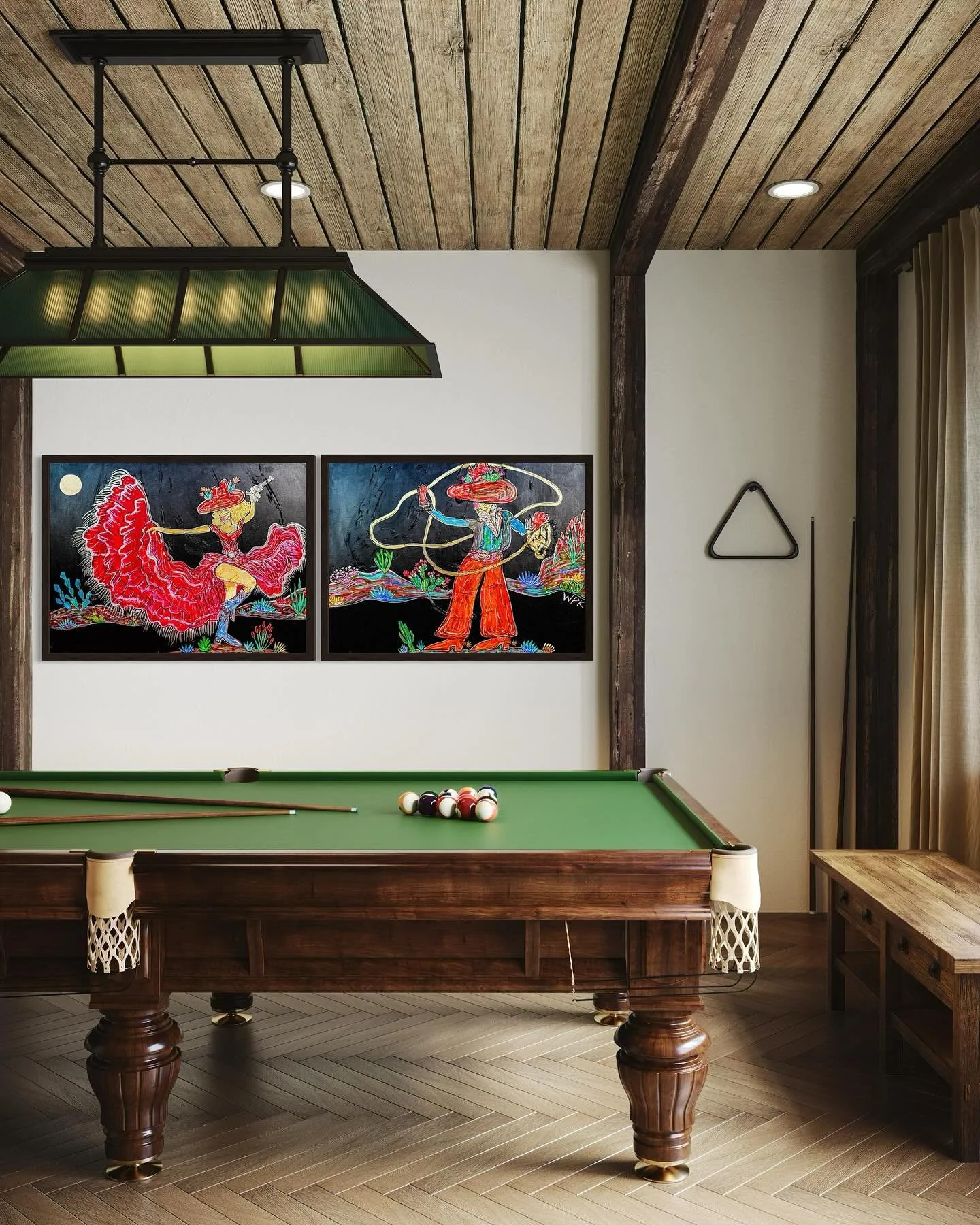 ⭐️ New Piece! 

🖤 &ldquo;Wrangled Hearts&rdquo;🌙

🖼️ 2 piece 16x30&rdquo; Diptych 🖼️