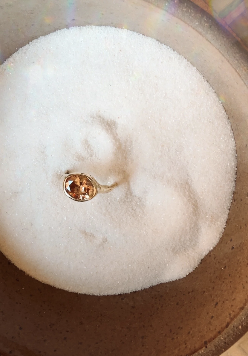 The Lenore Ring East/West - Gemstone MTO