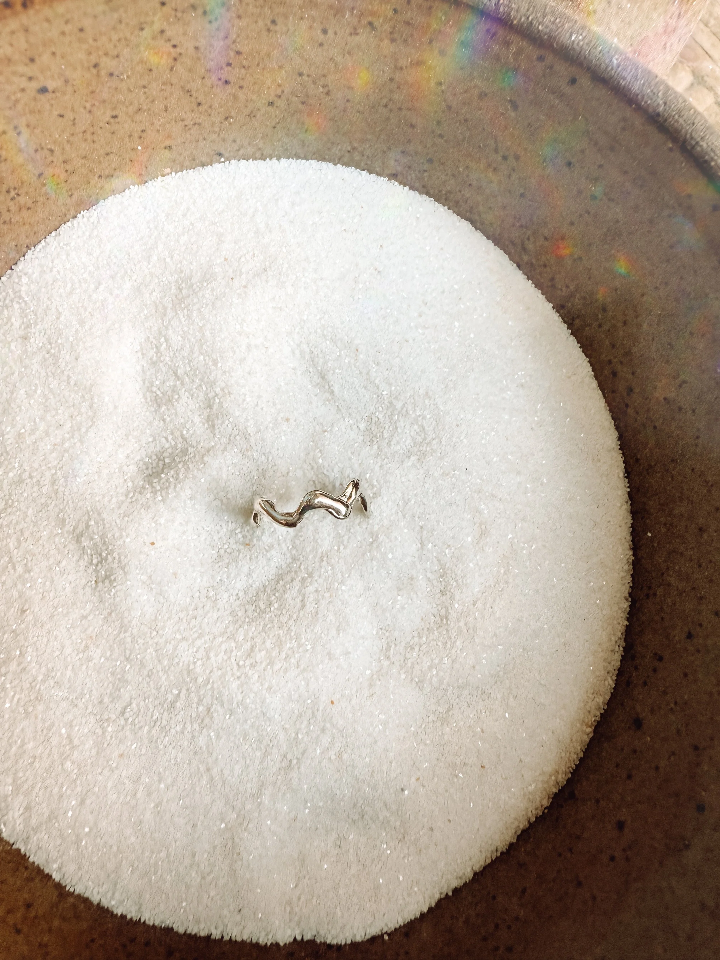 The Wave Ring - Silver Size 4.25