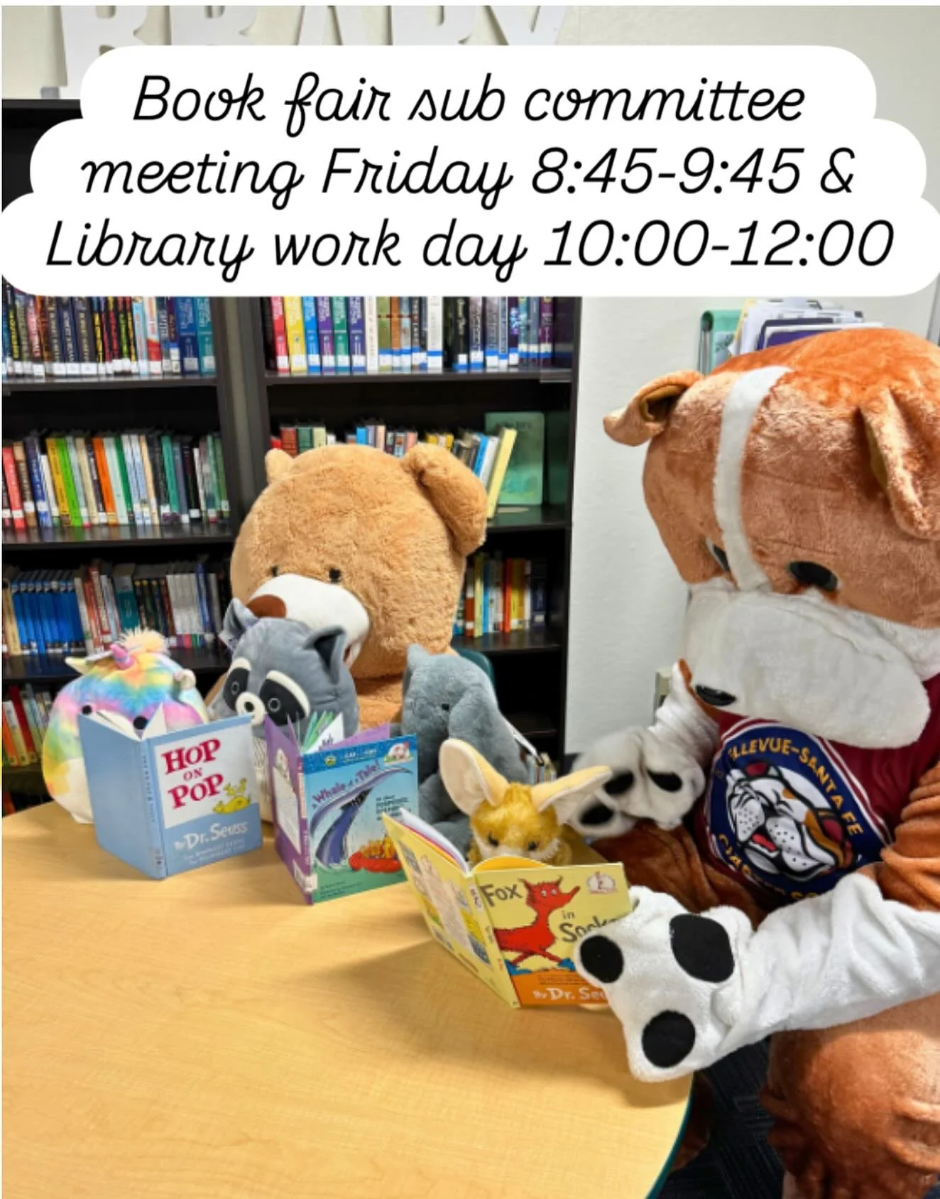 BSFCS is gearing up for another fabulous Book Fair! 📚Please join us this Friday, September 19th, for the first planning meeting from 8:45-9:45. A library work day follows from 10:00-12:00.