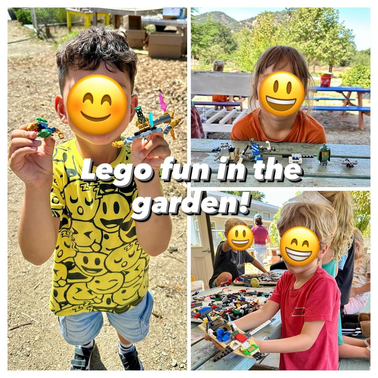 Creativity blossomed at lunch time garden craft club today! Thank you to @cheatwoodv2 for the awesome donation of Legos! The kids had an amazing time playing and building while enjoying their lunch out in the beautiful BSFCS garden.