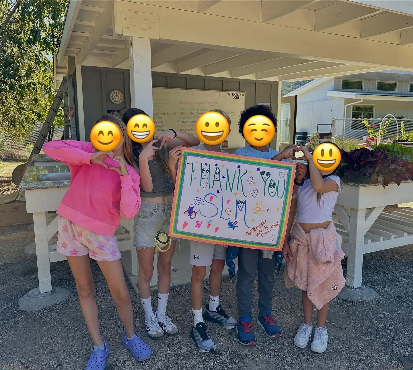 A HUGE Bellevue-Santa Fe Charter School THANK YOU to @sanluismarble for the donation and installation of our new garden kitchen countertops! They are such a beautiful addition to the BSFCS garden. We cannot wait to use them with our students! Thank y