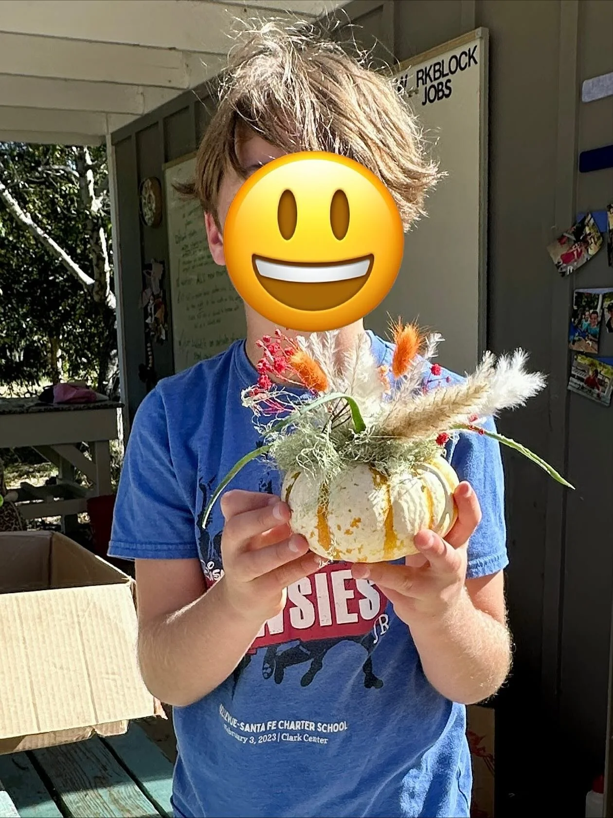 Garden craft club success! Students decorated pumpkins this afternoon at lunch. Thank you to the SLO Trader Joe&rsquo;s for the donation of mini pumpkins! The students really enjoyed them!