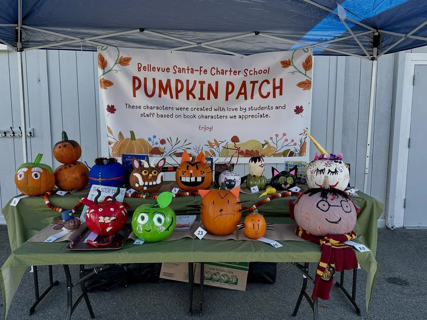 Pumpkins came to life as storybook characters at the BSFCS Pumpkjn Patch put on by our wonderful library committee! Winners will be announced Monday! Want to help out our library committee and the upcoming book fair? Check out bulldogpto.org or ask i