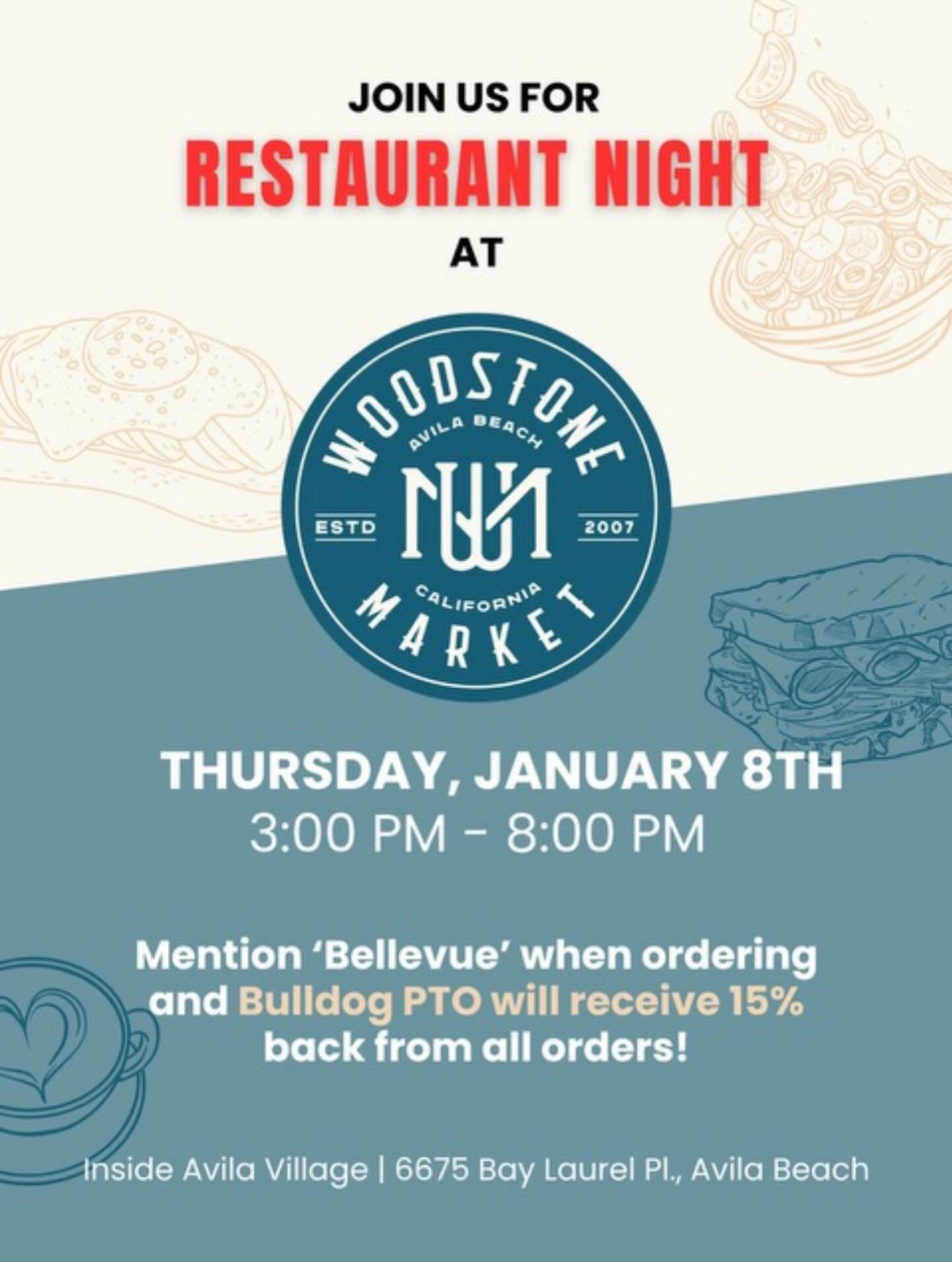 Welcome back, Bulldogs! Please join us for the first restaurant night of 2026 at Woodstone Market. See you there! Thank you to @woodstone_market for hosting us!