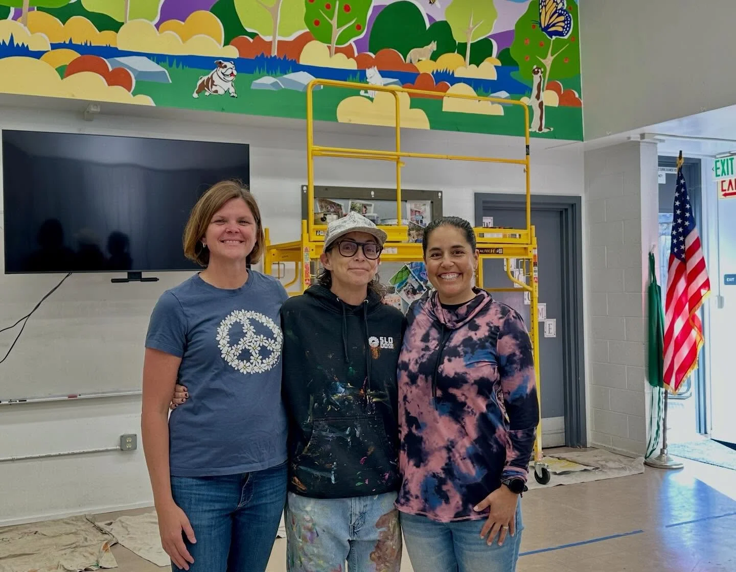 BSFCS is so excited to have a beautiful new mural that  brightens up the MPR. Check it out the next time you&rsquo;re on campus! Thank you to Montijo Mouton Consulting (Monica and Angela) and @marmalademurals for the wonderful design!