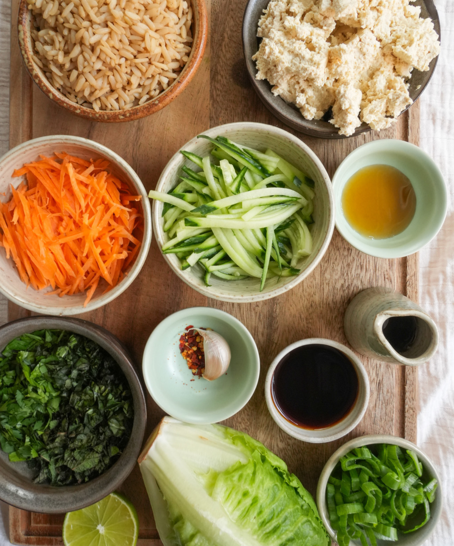 Tofu and Brown Rice Larb