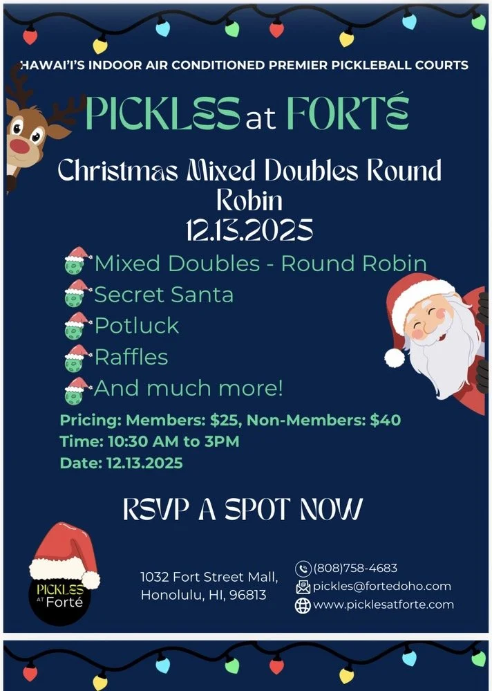 Pickles at Forté — Christmas Mixed Doubles Round Robin