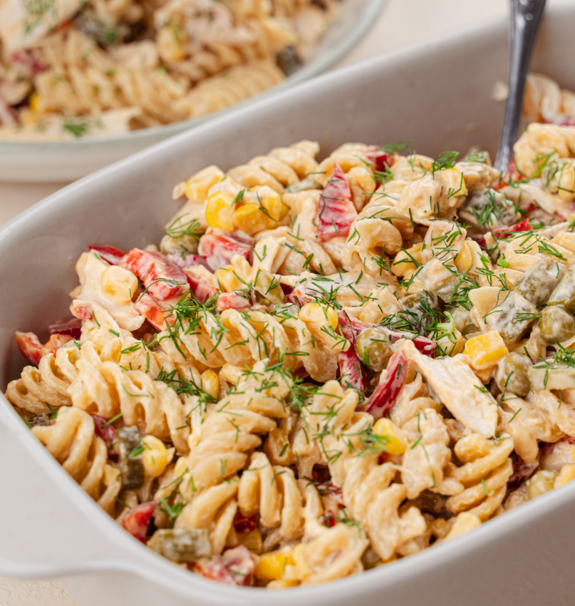 Creamy Meets Fresh: The Perfect Chicken Pasta Salad