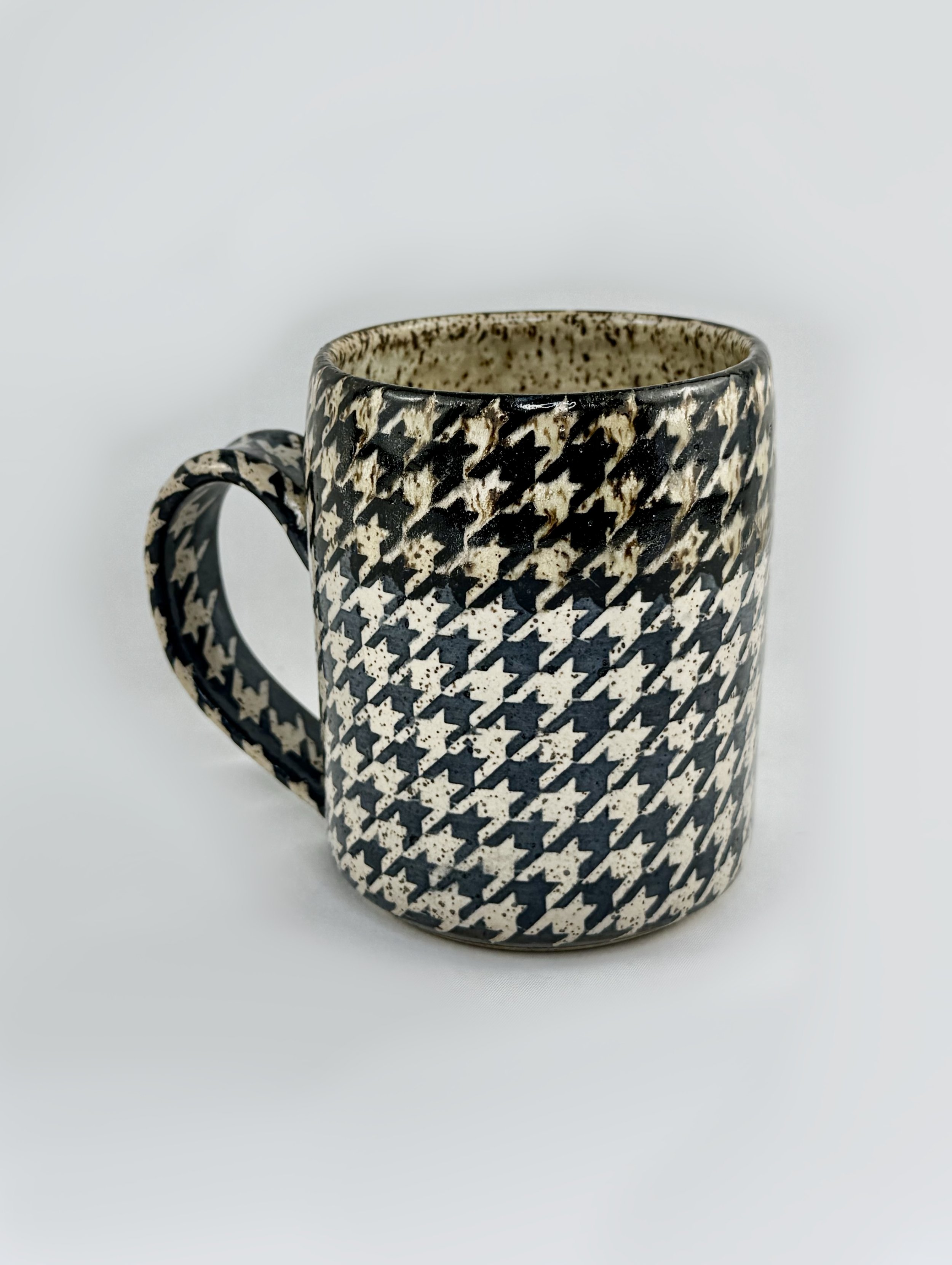 Charcoal and Cream Houndstooth