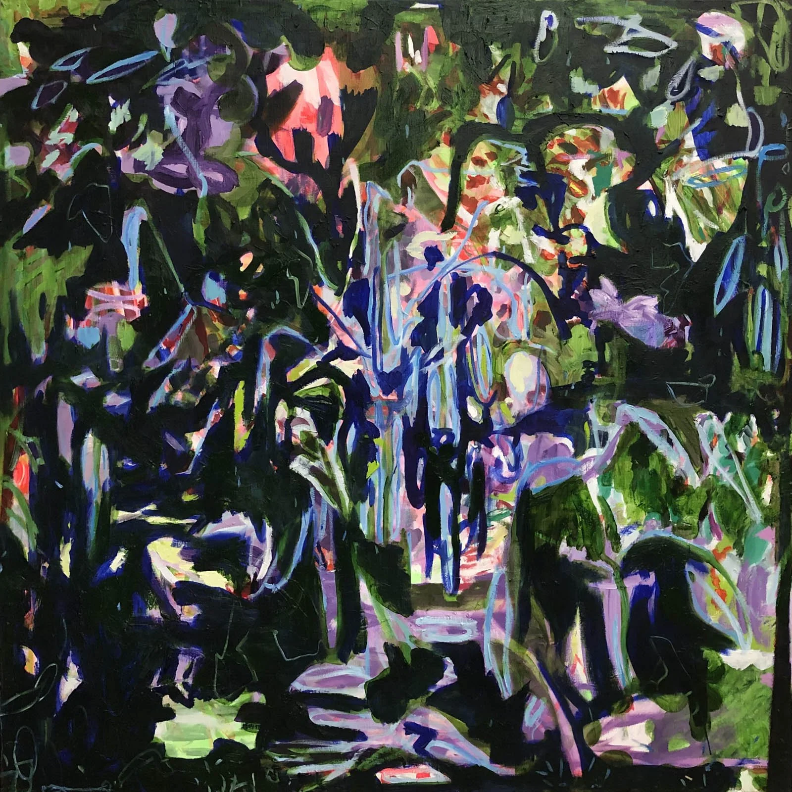 Heksevel, oil on canvas, 140 x 140 cm, 2022.