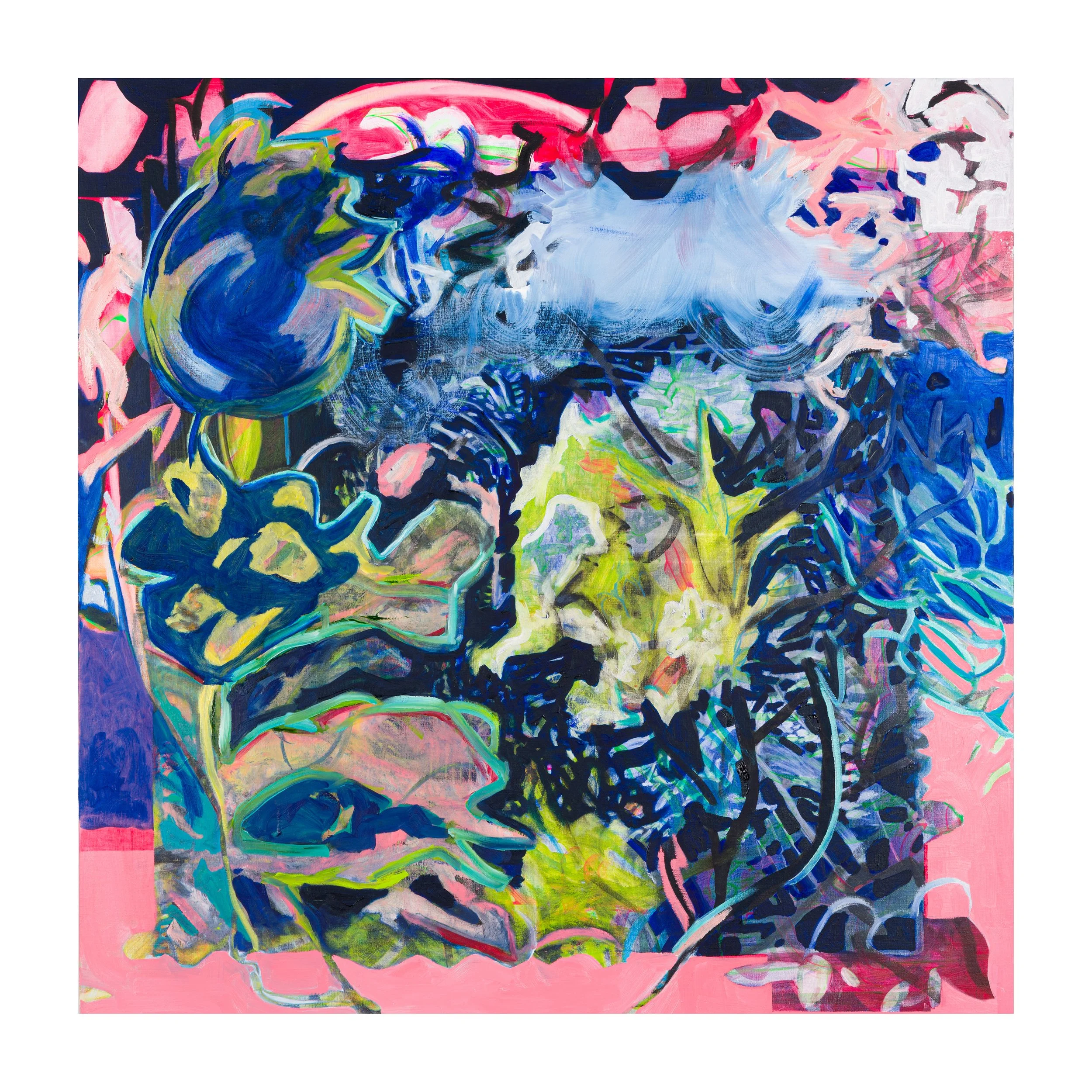 Tranendal, acryl and oil on canvas, 140 x 140 cm, 2023.