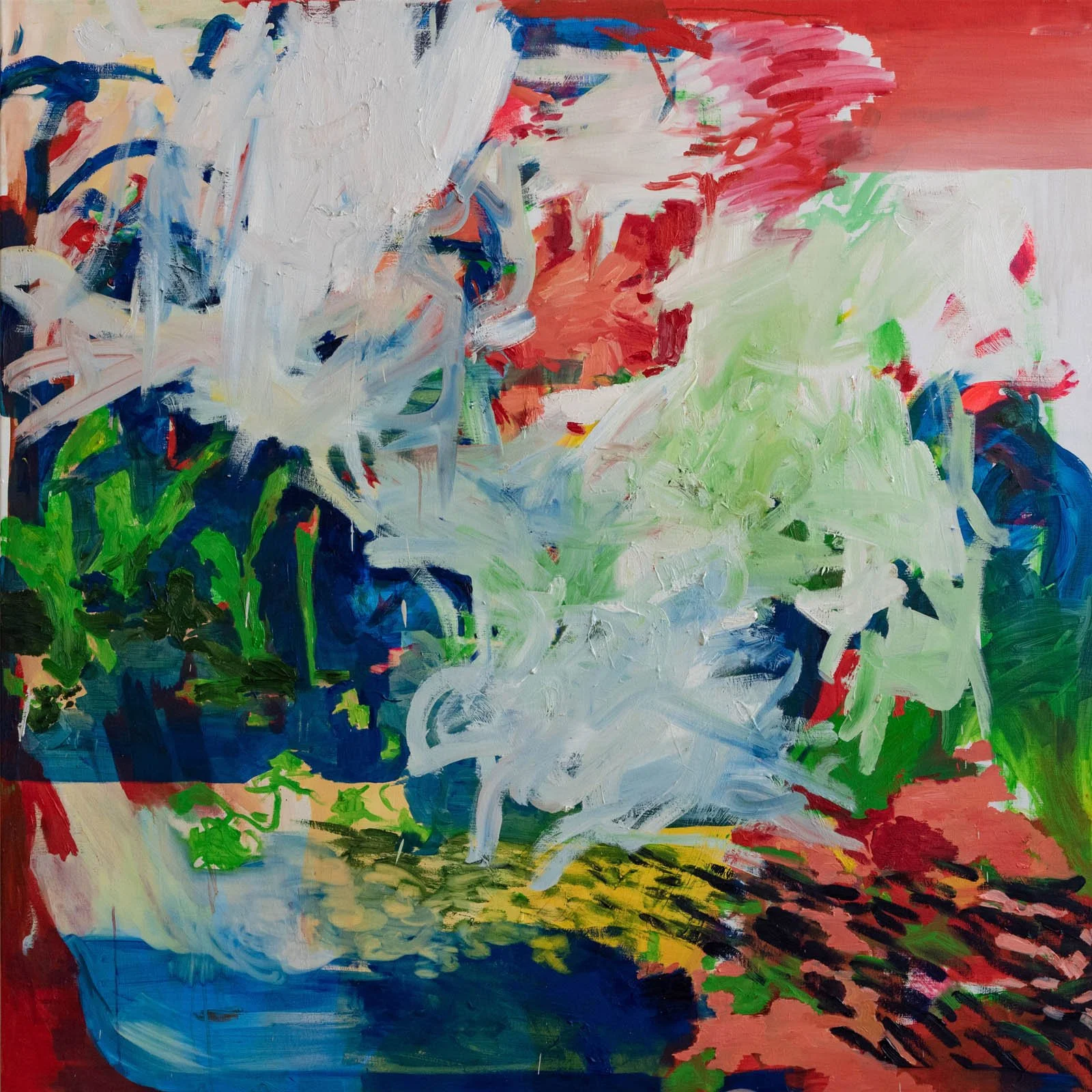 Untitled, acryl and oil on canvas, 140 x 140 cm, 2021.