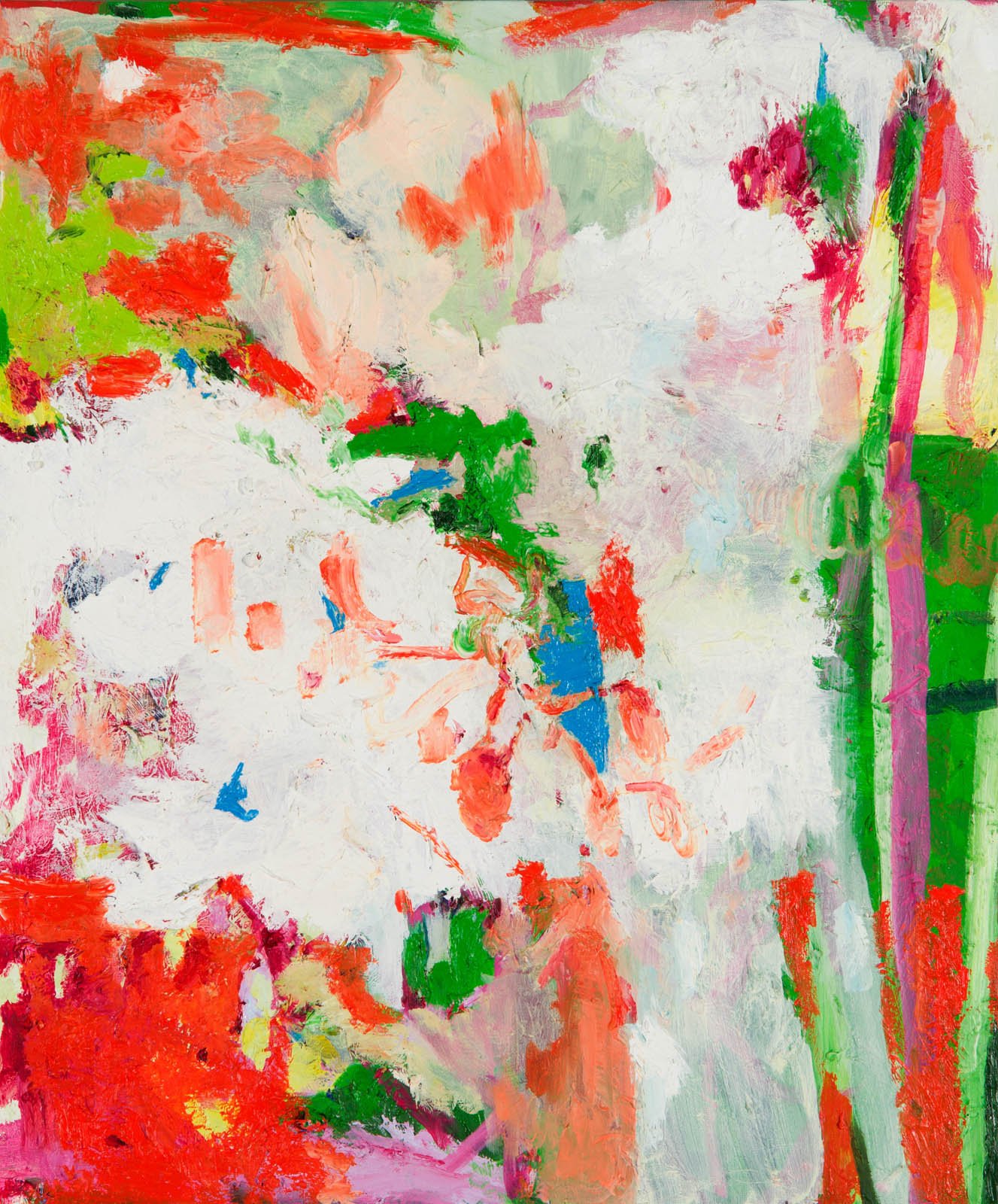 Barst in het scherm, oil on canvas, 50 x 30 cm, 2022.