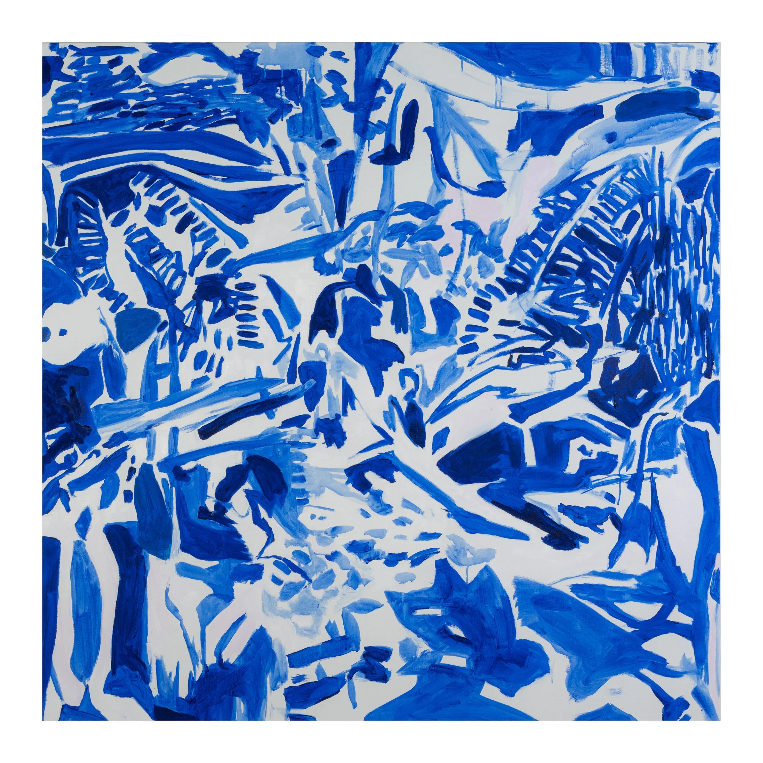 Je maakt de tafel vuil met je tranen, Acryl and oil on canvas, 140 x 140 cm, 2025.