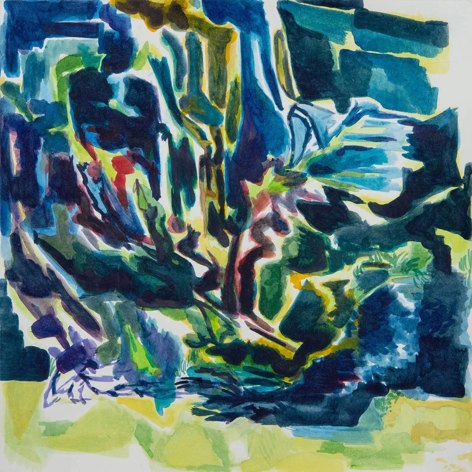 Swirl 7, watercolour on paper, 30 x 30 cm, 2023.