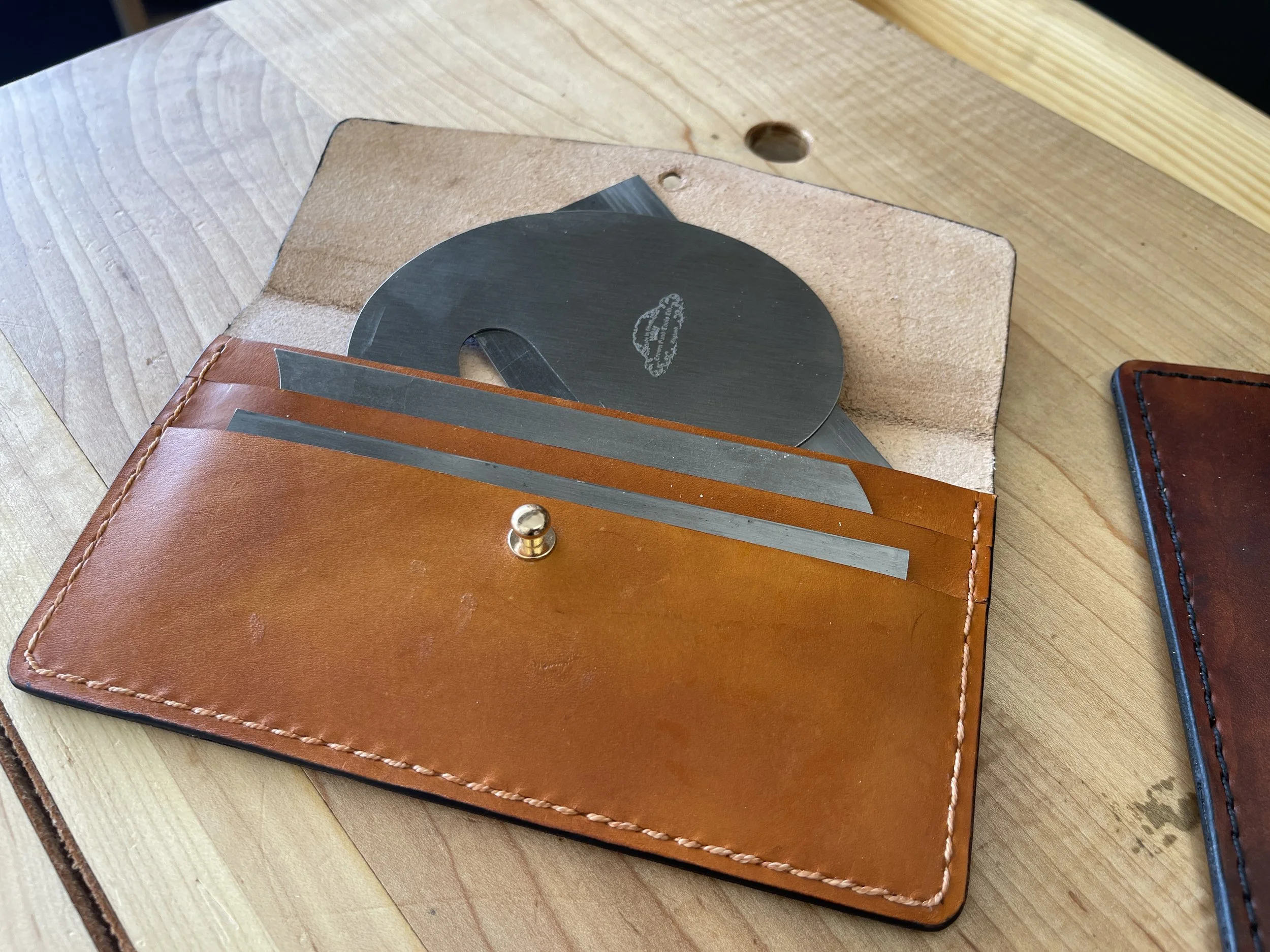 Leather Card Scraper Wallet